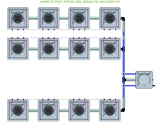 ALIEN Hydroponics AERO 12 Pot 3 Row 30L Remote Header Kit