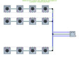 ALIEN Hydroponics AERO 12 Pot 3 Row 30L Remote Header Kit