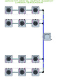 ALIEN Hydroponics AERO 12 Pot 4 Row 15L Compact Header Kit