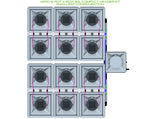 ALIEN Hydroponics AERO 12 Pot 4 Row 30L Compact Header Kit