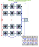 ALIEN Hydroponics AERO 12 Pot 4 Row 30L Remote Header Kit