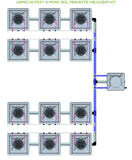 ALIEN Hydroponics AERO 12 Pot 4 Row 30L Remote Header Kit