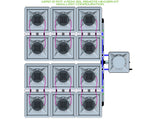 ALIEN Hydroponics AERO 12 Pot 4 Row 30L Remote Header Kit