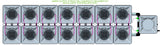 ALIEN Hydroponics AERO 14 Pot 2 Row 15L Compact Header Kit