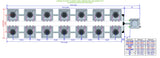 ALIEN Hydroponics AERO 14 Pot 2 Row 30L Remote Header Kit