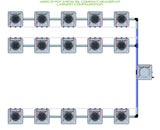 ALIEN Hydroponics AERO 15 Pot 3 Row 15L Compact Header Kit