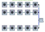ALIEN Hydroponics AERO 15 Pot 3 Row 30L Compact Header Kit
