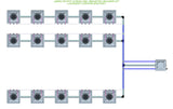 ALIEN Hydroponics AERO 15 Pot 3 Row 30L Remote Header Kit