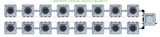 ALIEN Hydroponics AERO 16 Pot 2 Row 15L Compact Header Kit