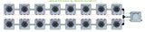 ALIEN Hydroponics AERO 16 Pot 2 Row 15L Remote Header Kit