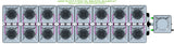 ALIEN Hydroponics AERO 16 Pot 2 Row 15L Remote Header Kit
