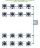 ALIEN Hydroponics AERO 16 Pot 4 Row 15L Compact Header Kit