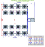 ALIEN Hydroponics AERO 16 Pot 4 Row 15L Remote Header Kit