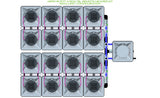 ALIEN Hydroponics AERO 16 Pot 4 Row 15L Remote Header Kit