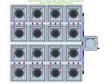 ALIEN Hydroponics AERO 16 Pot 4 Row 30L Compact Header Kit
