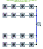 ALIEN Hydroponics AERO 16 Pot 4 Row 30L Compact Header Kit