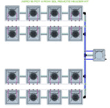 ALIEN Hydroponics AERO 16 Pot 4 Row 30L Remote Header Kit
