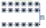 ALIEN Hydroponics AERO 18 Pot 3 Row 15L Compact Header Kit