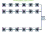 ALIEN Hydroponics AERO 18 Pot 3 Row 15L Compact Header Kit