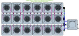 ALIEN Hydroponics AERO 18 Pot 3 Row 15L Remote Header Kit