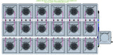 ALIEN Hydroponics AERO 18 Pot 3 Row 30L Compact Header Kit