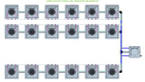 ALIEN Hydroponics AERO 18 Pot 3 Row 30L Remote Header Kit