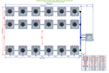 ALIEN Hydroponics AERO 18 Pot 3 Row 30L Remote Header Kit