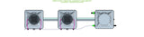 ALIEN Hydroponics AERO 2 Pot 1 Row 15L Compact Header Kit