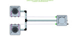 ALIEN Hydroponics AERO 2 Pot 2 Row 15L Remote Header Kit