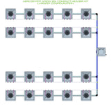 ALIEN Hydroponics AERO 20 Pot 4 Row 30L Compact Header Kit