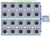 ALIEN Hydroponics AERO 20 Pot 4 Row 30L Remote Header Kit
