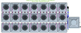 ALIEN Hydroponics AERO 21 Pot 3 Row 15L Compact Header Kit