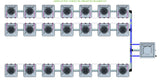 ALIEN Hydroponics AERO 21 Pot 3 Row 15L Remote Header Kit