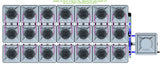 ALIEN Hydroponics AERO 21 Pot 3 Row 15L Remote Header Kit