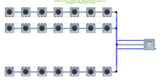 ALIEN Hydroponics AERO 21 Pot 3 Row 15L Remote Header Kit