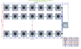 ALIEN Hydroponics AERO 21 Pot 3 Row 30L Compact Header Kit