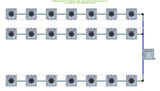 ALIEN Hydroponics AERO 21 Pot 3 Row 30L Compact Header Kit