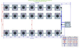 ALIEN Hydroponics AERO 21 Pot 3 Row 30L Remote Header Kit