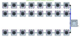 ALIEN Hydroponics AERO 24 Pot 3 Row 15L Compact Header Kit
