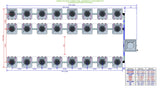 ALIEN Hydroponics AERO 24 Pot 3 Row 15L Compact Header Kit
