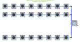 ALIEN Hydroponics AERO 24 Pot 3 Row 15L Compact Header Kit