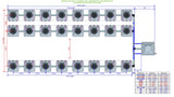 ALIEN Hydroponics AERO 24 Pot 3 Row 15L Remote Header Kit