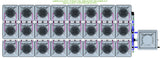 ALIEN Hydroponics AERO 24 Pot 3 Row 15L Remote Header Kit