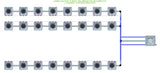 ALIEN Hydroponics AERO 24 Pot 3 Row 15L Remote Header Kit