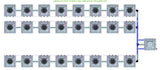 ALIEN Hydroponics AERO 24 Pot 3 Row 30L Remote Header Kit