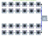 ALIEN Hydroponics AERO 24 Pot 4 Row 15L Compact Header Kit