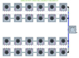 ALIEN Hydroponics AERO 24 Pot 4 Row 30L Compact Header Kit