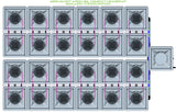 ALIEN Hydroponics AERO 24 Pot 4 Row 30L Compact Header Kit