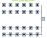 ALIEN Hydroponics AERO 24 Pot 4 Row 30L Compact Header Kit