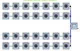 ALIEN Hydroponics AERO 28 Pot 4 Row 30L Compact Header Kit